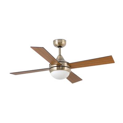 Ventilateur Plafond Icaria 132cm Laiton Marron Chêne