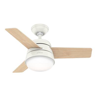 Ventilateur Plafond Finley 91cm Blanc Noyer Bois Naturel