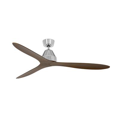 Ventilateur Plafond Whitehaven 143cm Chromé Marron