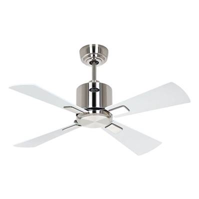 Ventilateur Plafond Eco Neo III 92cm Nickel brossé Blanc Gris clair