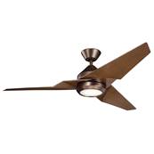 Ventilateur Plafond Jade 152cm Bronze brossé Noyer