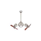 Ventilateur Plafond Acqua 99cm Nickel Bross Acajou