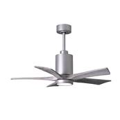 Ventilateur Plafond Patricia-5 106cm Nickel Bois Vieilli