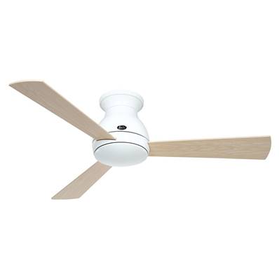 Ventilateur Plafonnier Eco Pallas 116cm Blanc Erable Hêtre