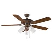 Ventilateur de Plafond Centurion 132cm Bronze Chêne Noyer