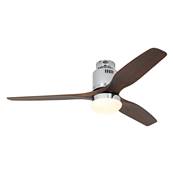 Ventilateur Plafond Aerodynamix Eco 132cm Chrom Poli Noyer