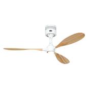 Ventilateur Plafonnier Helico Paddle 132cm Blanc Hêtre