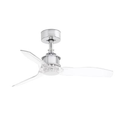 Ventilateur Plafonnier Just Fan 81cm Chromé Transparent