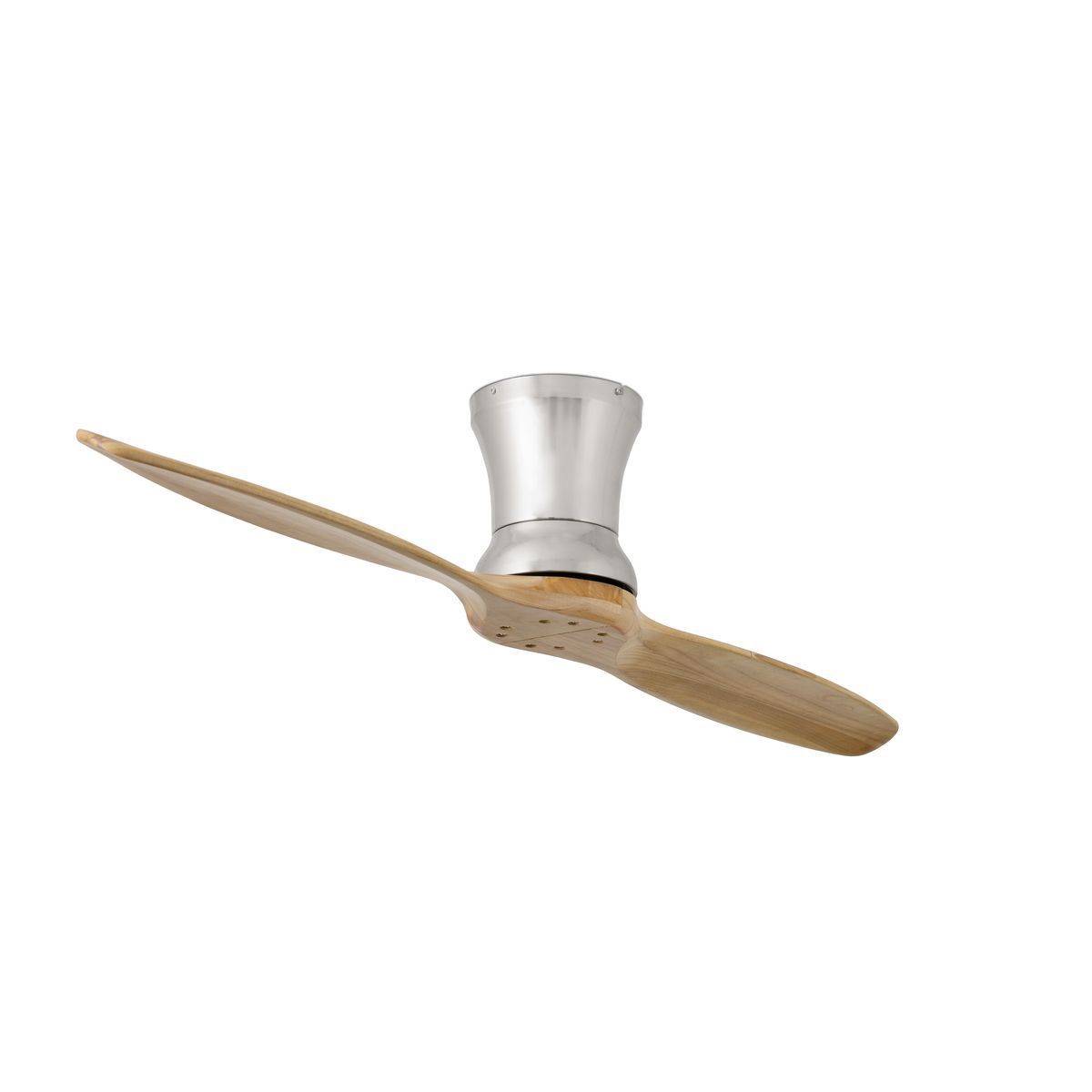 Ventilateur Plafond Lama 143cm Nickel Bois Pin