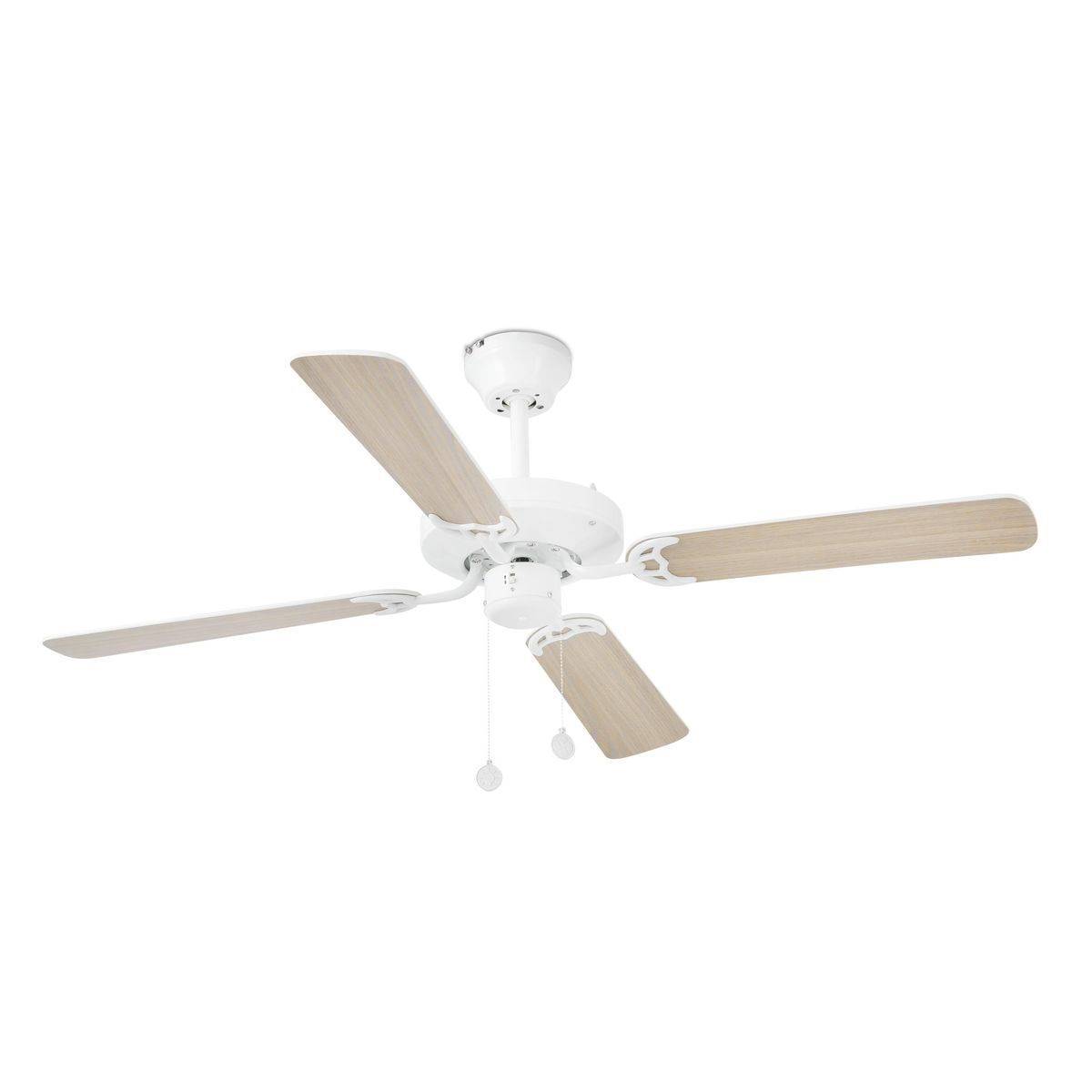 Ventilateur Plafond Yakarta 121cm Blanc Erable