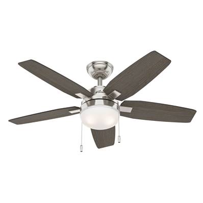 Ventilateur Plafond Arcot 117cm Chromé Noyer Chêne