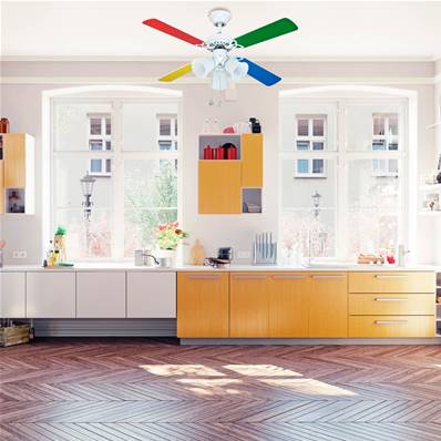 Ventilateur Plafond Hornet 105cm Blanc Multicolore