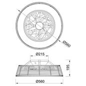 Ventilateur Plafond Indonesia Mini 56cm Rotin