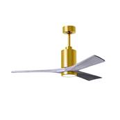 Ventilateur Plafond Patricia-3 132cm Laiton Bois vieilli