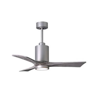 Ventilateur Plafond Patricia-3 106cm Nickel Bois Vieilli