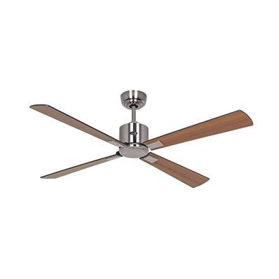 Ventilateur Plafonnier Eco Neo 132cm Chromé Poli Wengé Argenté