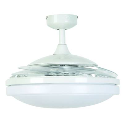 Ventilateur Plafond Retractable EVO2 122cm Blanc Transparent