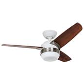 Ventilateur Plafond Nova 107cm Blanc Bois Brun