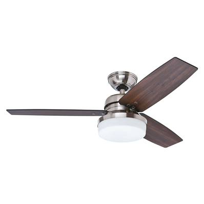 Ventilateur Plafond Galileo 122cm Chromé Noyer Noir Chêne Foncé