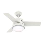 Ventilateur Plafond Finley 91cm Blanc Noyer Bois Naturel