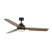 Ventilateur Plafond Soalhaven LED 143cm Noir Marron