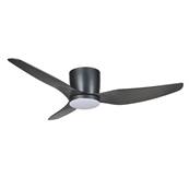 Ventilateur de Plafond LED Extrieur Flush 122cm Noir