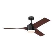 Ventilateur Plafond EVAN 132cm Noir Mat Noyer