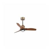 Ventilateur Plafond Just Fan Led 81cm Or vieilli Bois