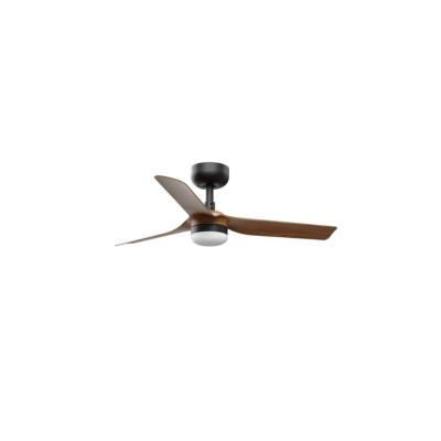 Ventilateur plafond noir et bois foncé MINI PUNT S 90 cm LED 