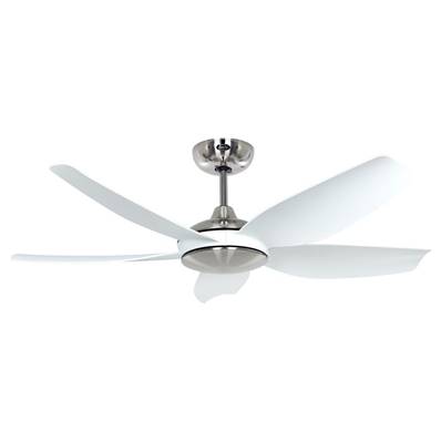 Ventilateur Plafonnier Eco Volare 116cm Chromé Blanc