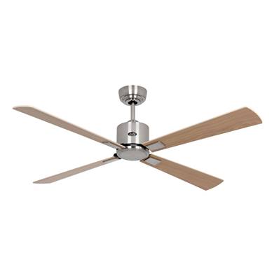 Ventilateur Plafonnier Eco Neo 132cm Chromé Erable Hêtre