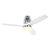 Ventilateur Plafond Aerodynamix Eco 112cm Chrome Poli Blanc