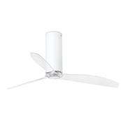 Ventilateur Plafonnier Tube 128cm Blanc Transparent