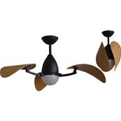 Ventilateur Plafond Vampire 106cm Noir Bambou