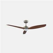 Ventilateur Plafond Embat 132cm Nickel Bois foncé