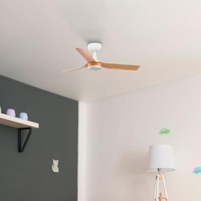 Ventilateur plafond MINI PUNT S 90 cm blanc et bois clair DC