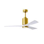 Ventilateur Plafond Patricia-3 132cm Laiton Blanc