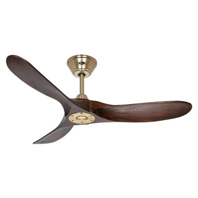 Ventilateur de Plafond Eco Genuino 122cm Laiton Noyer