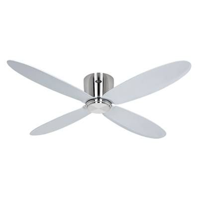 Ventilateur Plafond Bas Eco Plano 132cm Chromé Argenté