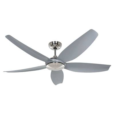 Ventilateur Plafond Eco Volare 142cm Chromé Gris