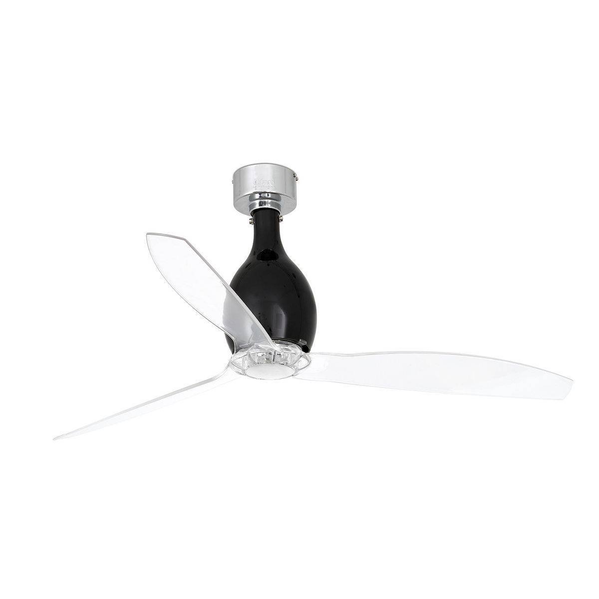 Ventilateur Plafonnier Mini Eterfan 128cm Noir Transparent