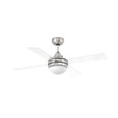 Ventilateur Plafonnier Mini Icaria 107cm Nickel Transparent