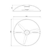 Ventilateur Plafond Design Nepal 105cm Blanc Bois Naturel