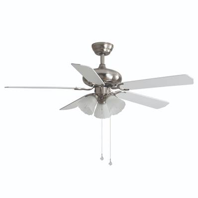 Ventilateur Plafond Skua 132cm Nickel Gris Blanc