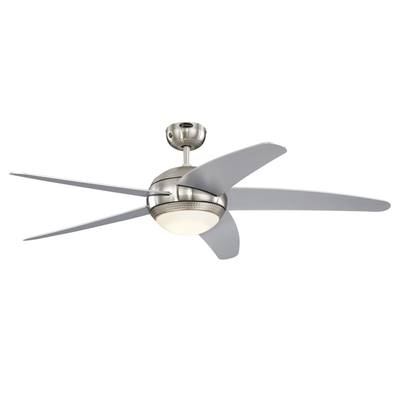 Ventilateur de Plafond BENDAN LED 132cm Chrome Satiné Argent