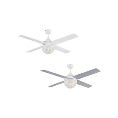 Ventilateur de Plafond KELCIE 132cm Blanc Argent