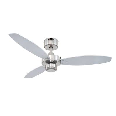 Ventilateur de Plafond JET I 105cm Nickel Brossé Wengue Argent