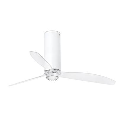 Ventilateur Plafond Tube Fan 128cm Blanc Transparent