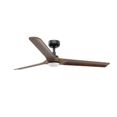 Ventilateur plafond Noir/bois foncé HEYWOOD L 132 cm LED 