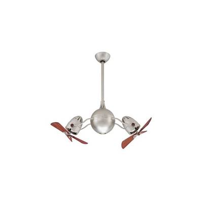 Ventilateur Plafond Acqua 99cm Nickel Brossé Acajou